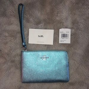 Coach Corner Zip Wristlet/ Wallet